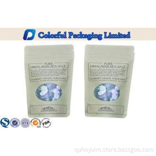 biodegradable laminated Kraft Paper Stand Up Pouch With Ova
